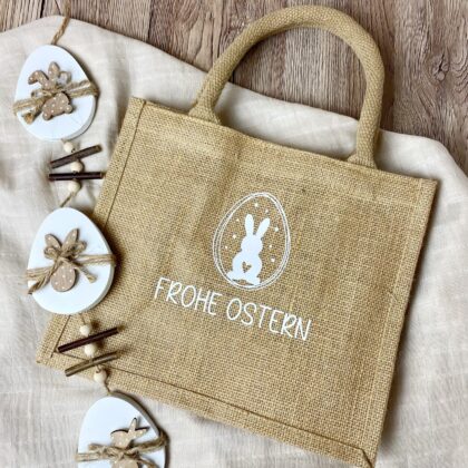 Jutetasche Ostern