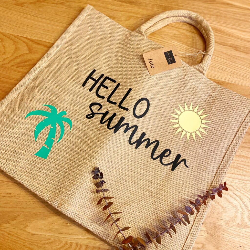 Jutetasche groß Hello Summer