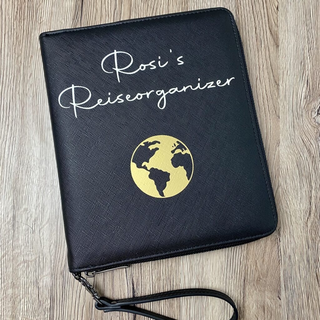 Reiseorganizer schwarz personalisiert