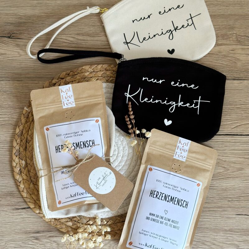 Geschenkset Tasche Baumwolle nur eine Kleinigkeit und Kaffee