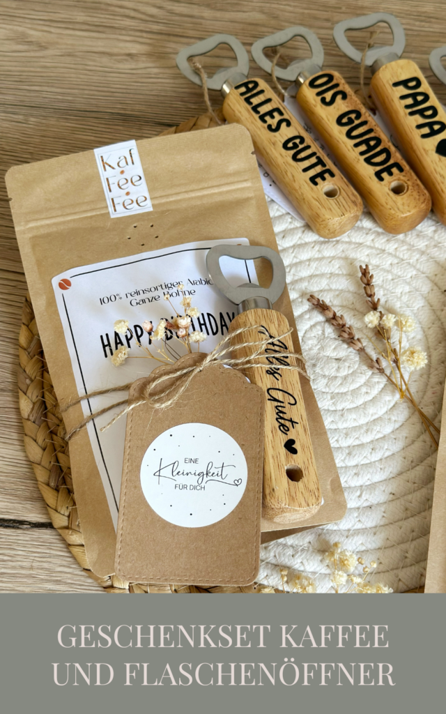 Geschenkset Kaffee und Flaschenöffner