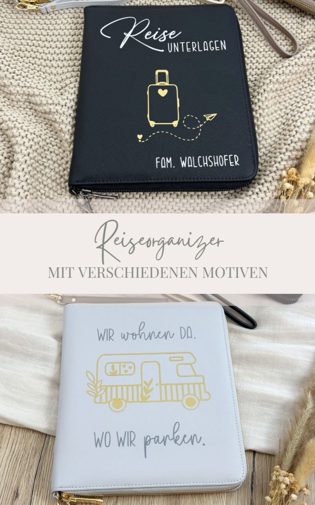 Reiseorganizer mit verschiedenen Motiven