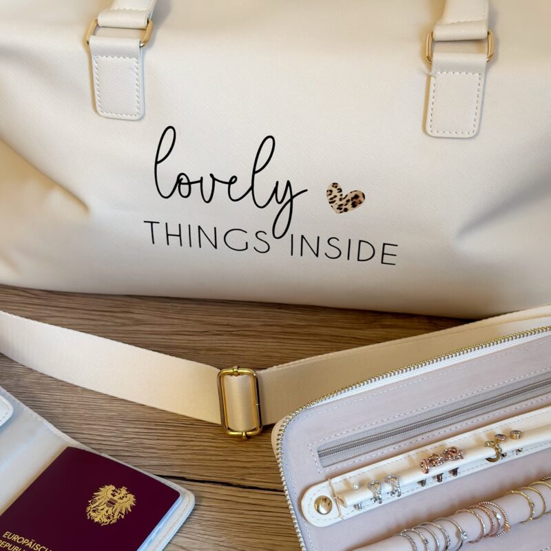 Reisetasche/Weekender beige lovely things inside